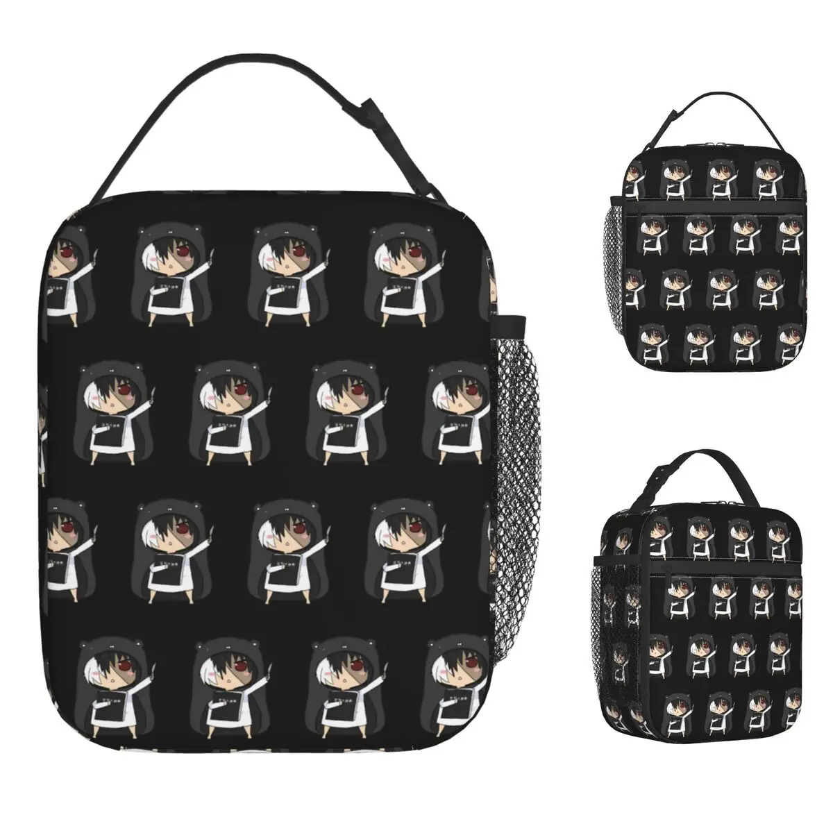 

Black Jack Anime Lunch Bag Casual Lunch Box Outdoor Picnic Portable Zipper Thermal Lunch Bags For Child Oxford Print Cooler Bag