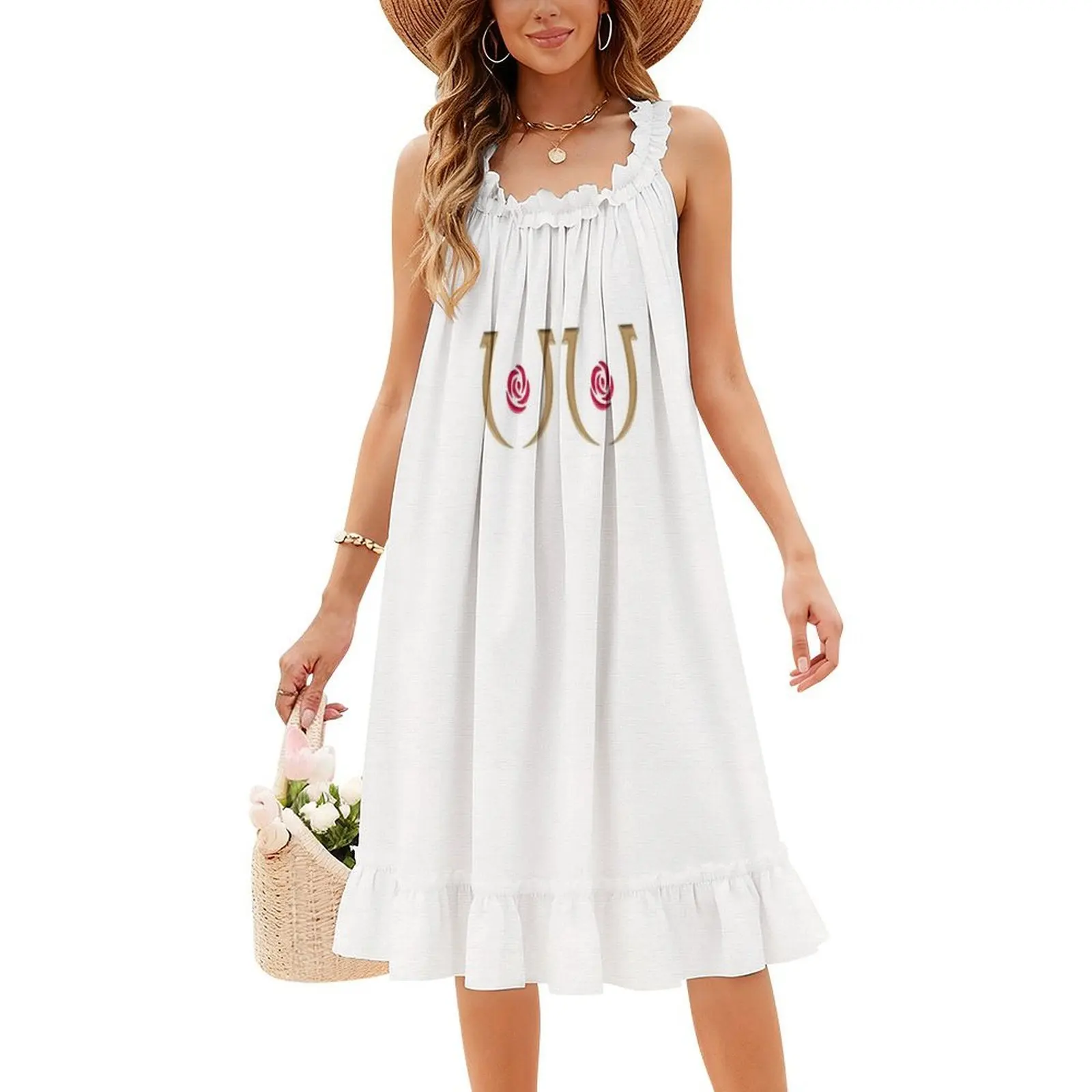 Cute Derby Lucky Horseshoes Gag Women's Hip Hop Streetwear Dress Graphic Print Party Club Wear Derby Derby Ky Womens Women