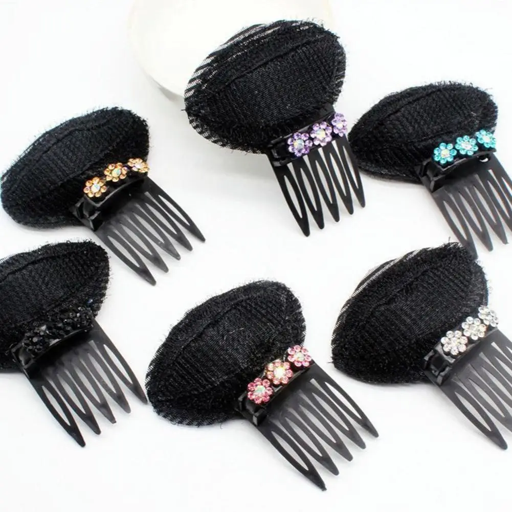 Almofada de cabelo Invisible Fluffy, Almofada de cabeça de esponja, Front Line, Volume Base Puff