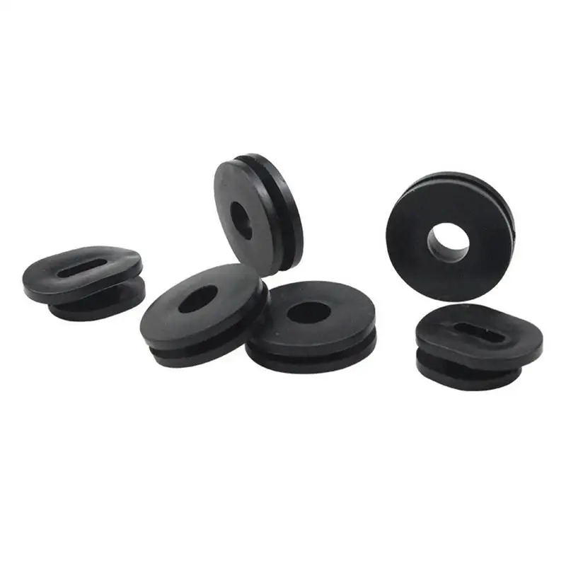 Motorcycle Rubber Grommets 6pcs Side Cover Oval Round Washer Set Motorcycle Tank Replacements For Car Maintenance Worker