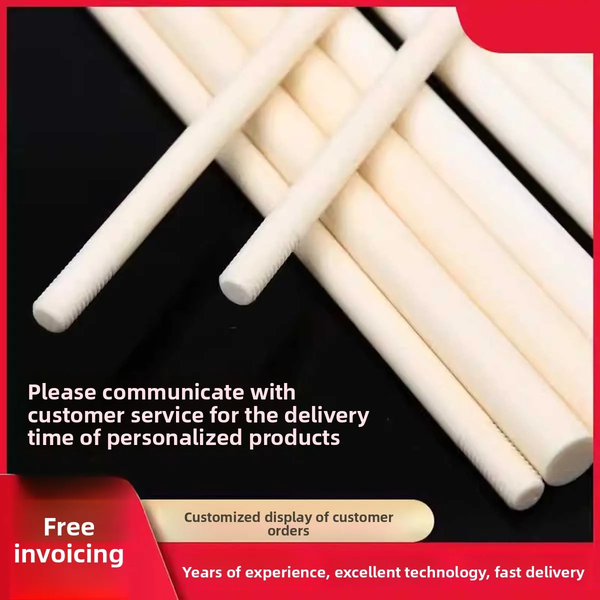 99 Alumina Ceramic Rod Φ2-20mm Alumina Mirror Shaft for High Temperature Tools