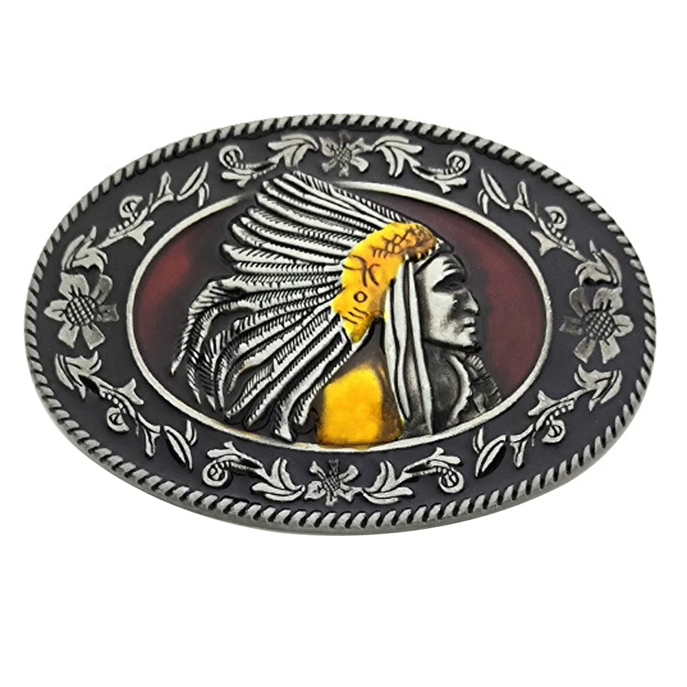 Cheapify Dropshipping Retro Oval Alte Indische männer Gürtel Schnallen 40mm Western Cowboys Metall Hebillas Para Cinturon Mujer