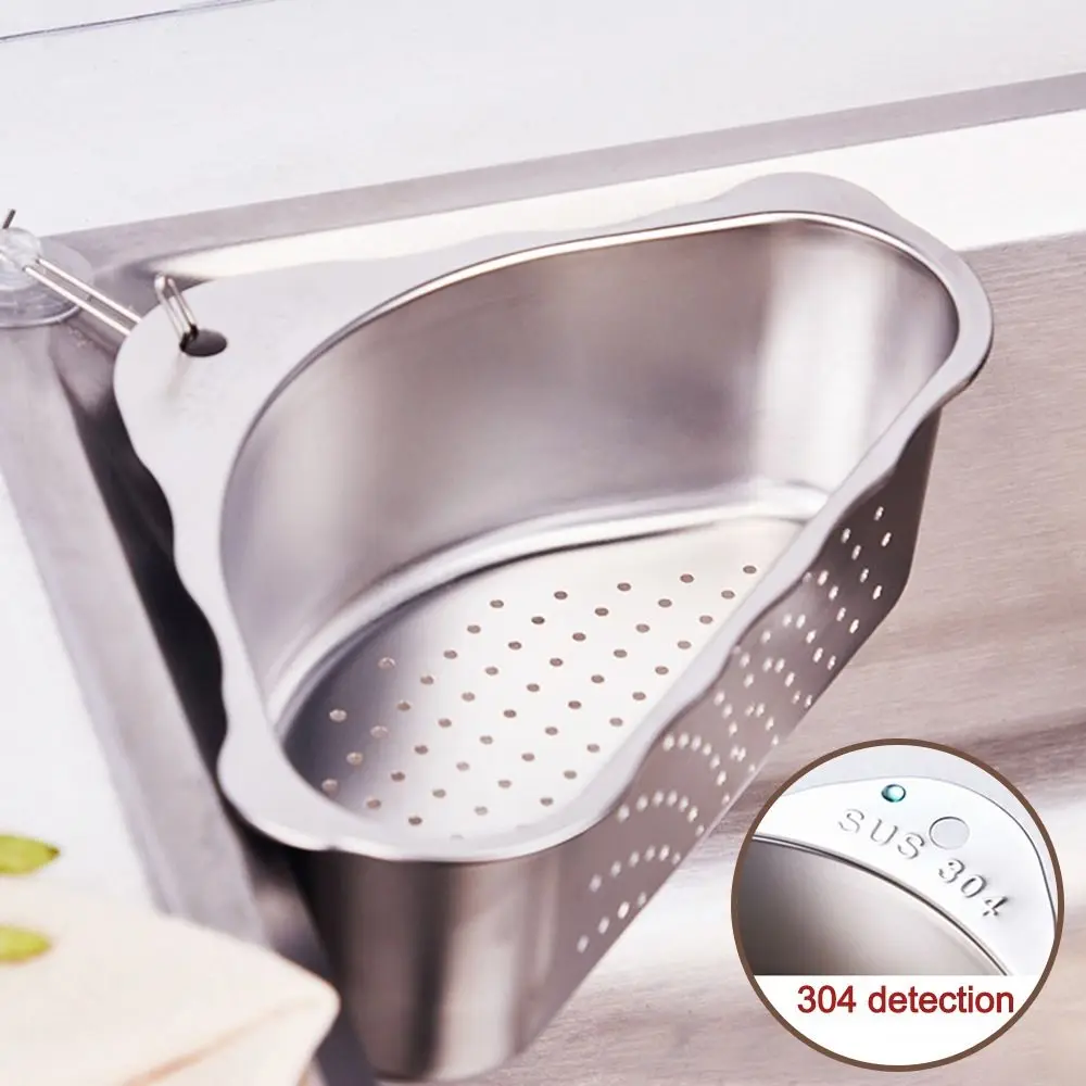 

Портативный фильтр, сливная стойка для кухонной раковины, присоска, кухонные принадлежности, дренажная корзина, бытовой треугольный держатель для хранения, стеллажи