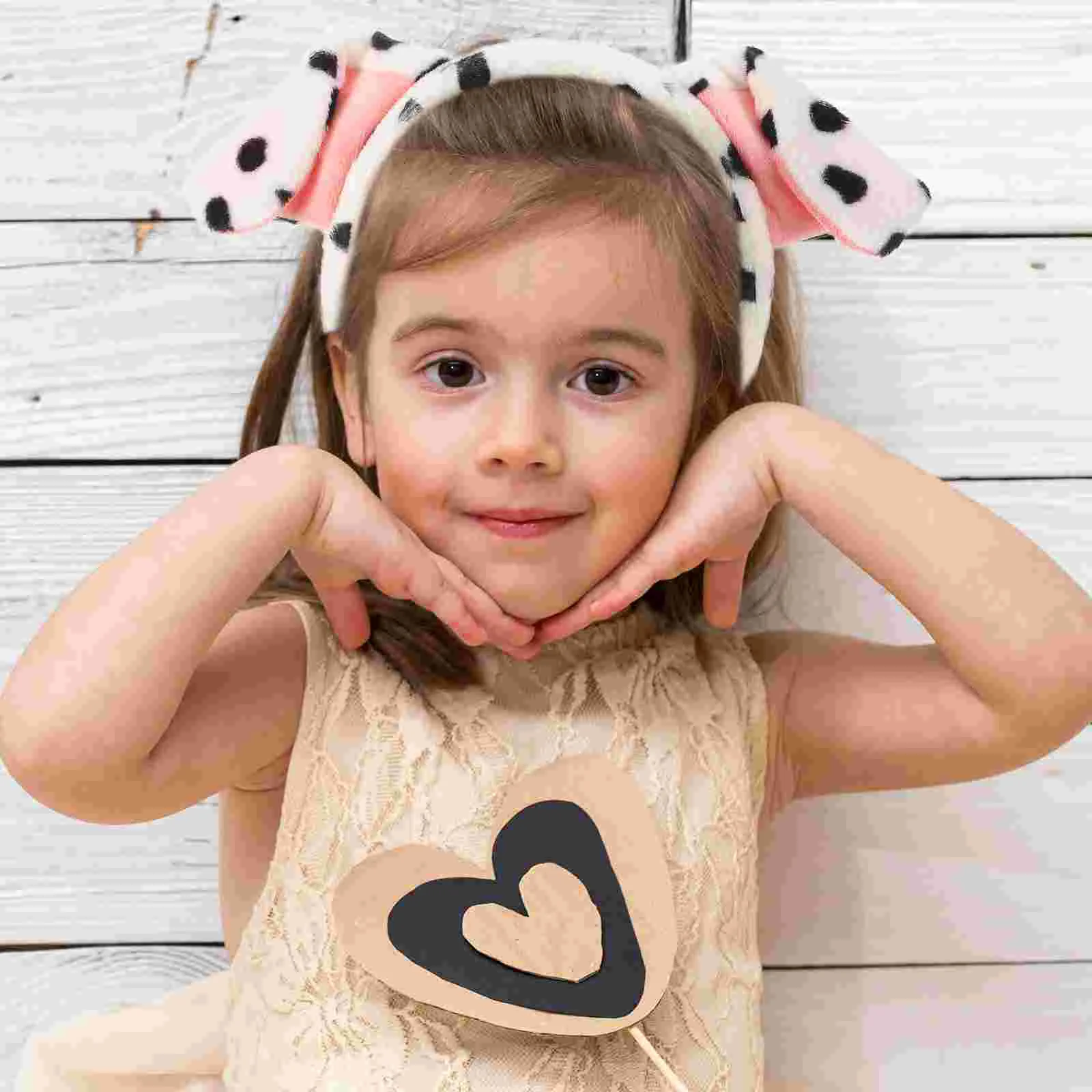 Dog Costume Puppy Headband Halloween Costumes Dogs Ear Headbands for Kid Non-slip Dalmatian Ears Tail Adult Child