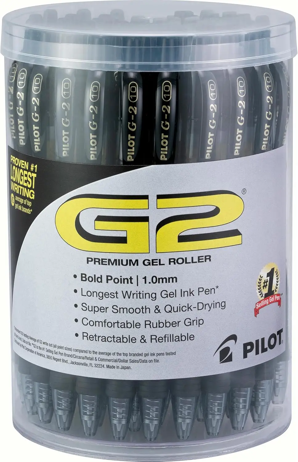 

Premium Black Gel Pens, Bold 1mm Point, Pack of 48 for Smooth Writing