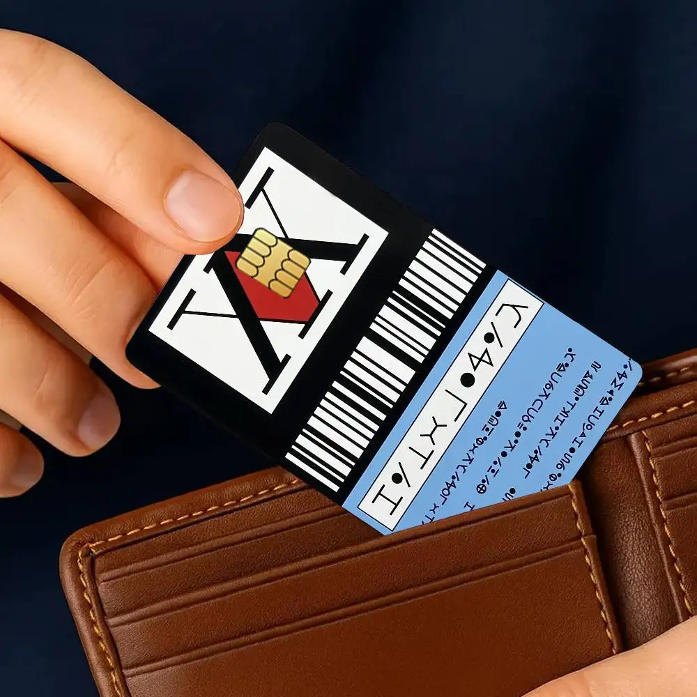 Anime Hunter License Credit Card Stickers Skin For Bank Bus Metro 4PCS Cover Film Gift