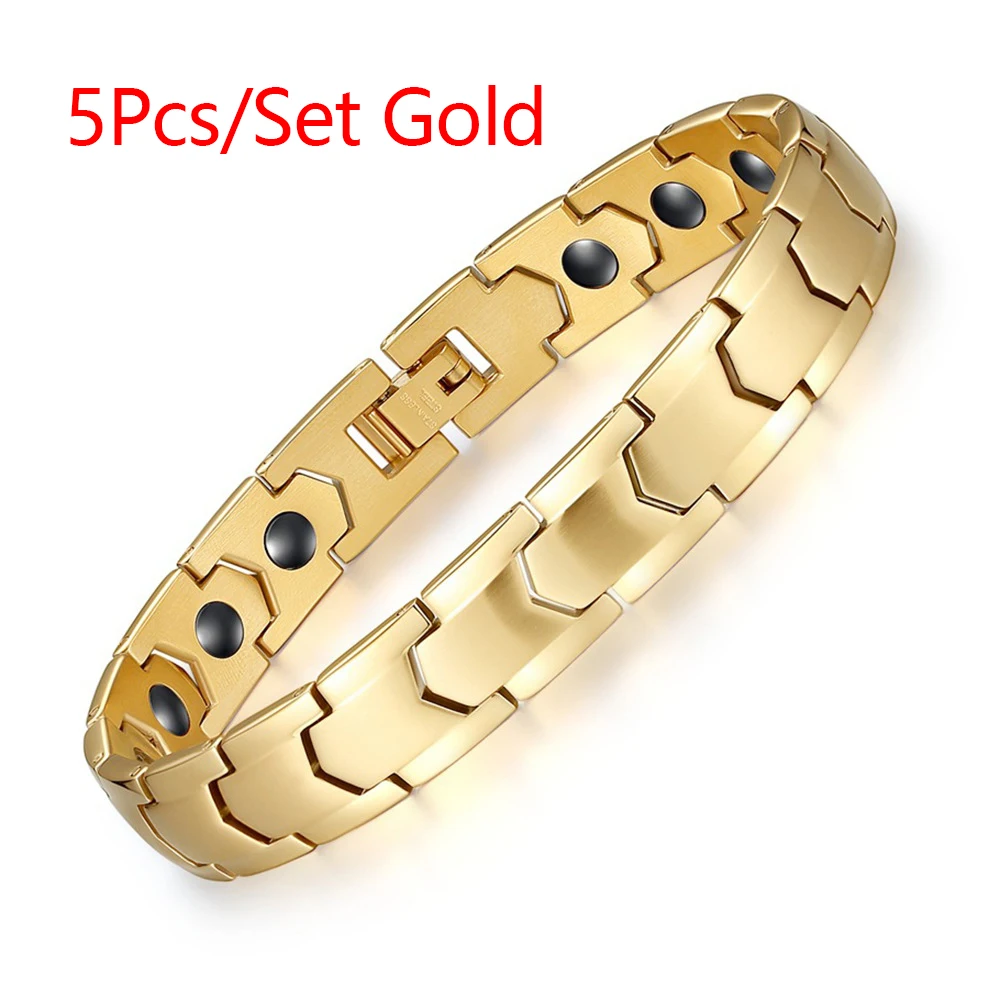 Trendiges 10MM Edelstahl Permanentmagnet Magnetarmband für Damen und Herren Metall HipHop Paar Schmuck Geschenk – Detail 11