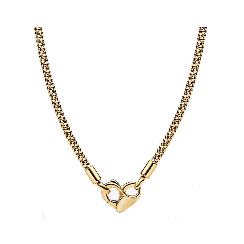 New 100% S925 Sterling Silver Classic Eternal Love Snake Women's Logo Beaded Necklace Fashion DIY Charm Aretes Jewelry