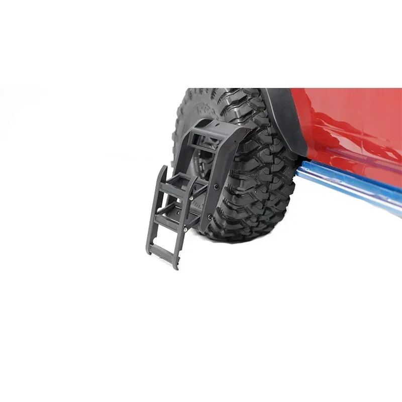 Escada retrátil para trxs trx4 defender bronco axial scx10 yk4082 1/8 1/10 rc crawler carro atualizações peças