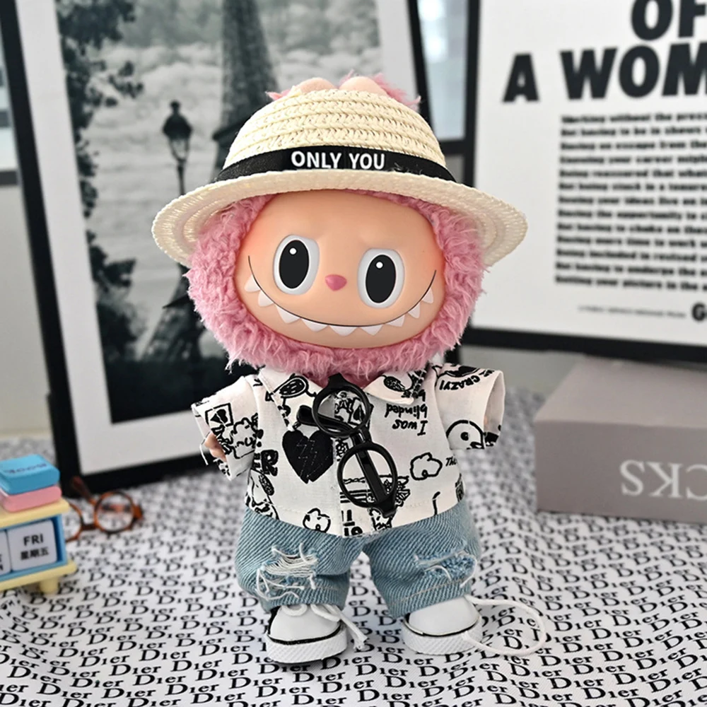 

Для 17 см куклы LABUBU Fashion Spirit Junior Limited крутой костюм одежда кукольное платье замена аксессуаров для одежды