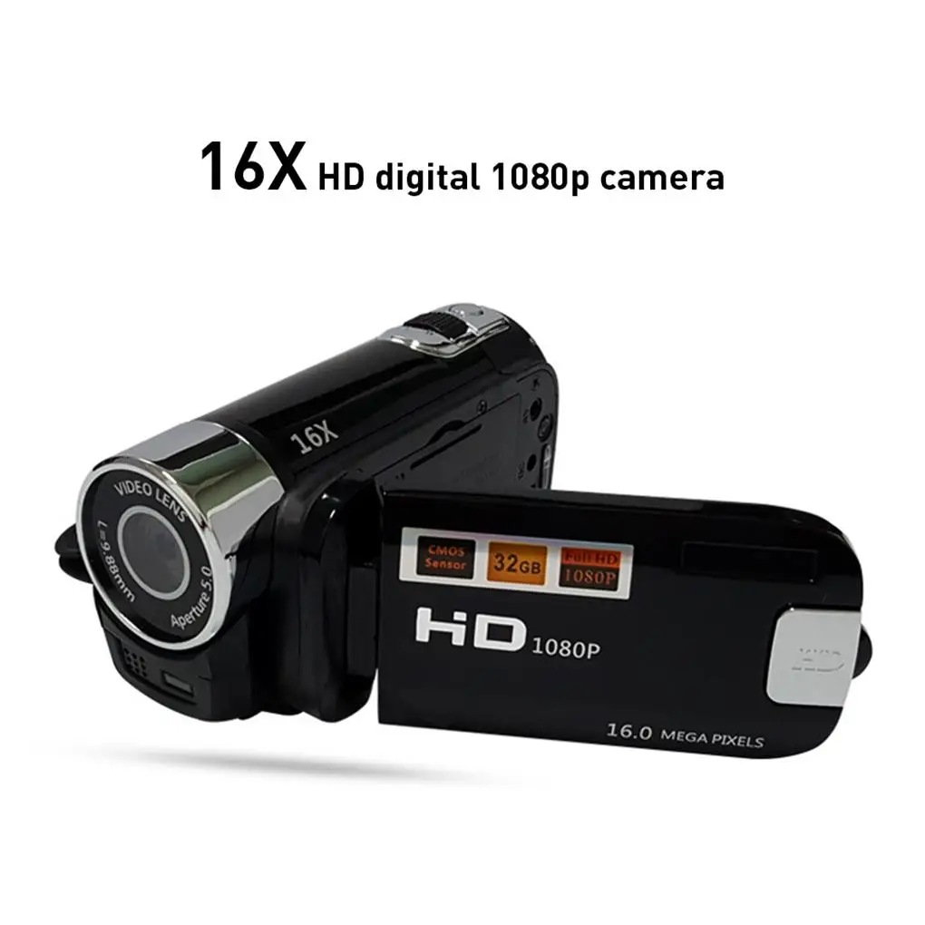 1080P Digital Camera Video Recorder Camera with LCD Screen Built In Microphone DV Camcorder with 16X Zoom Function