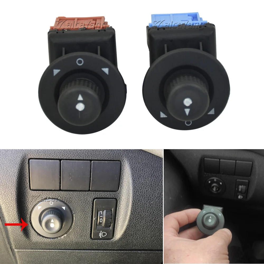 For Peugeot Partner 1007 Citroen C2 C3 Xsara Picasso Berlingo Electric Rearview Mirror Control Switch Button Adjust Knob 185526