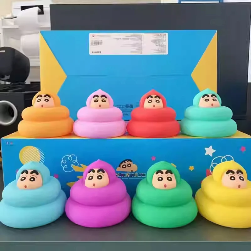 

Оригинальная коллекционная фигурка 52TOYS Crayon Series Clap Blind Box: Ночник с сенсорным управлением, аниме-персонаж, украшение для рабочего стола и спальни