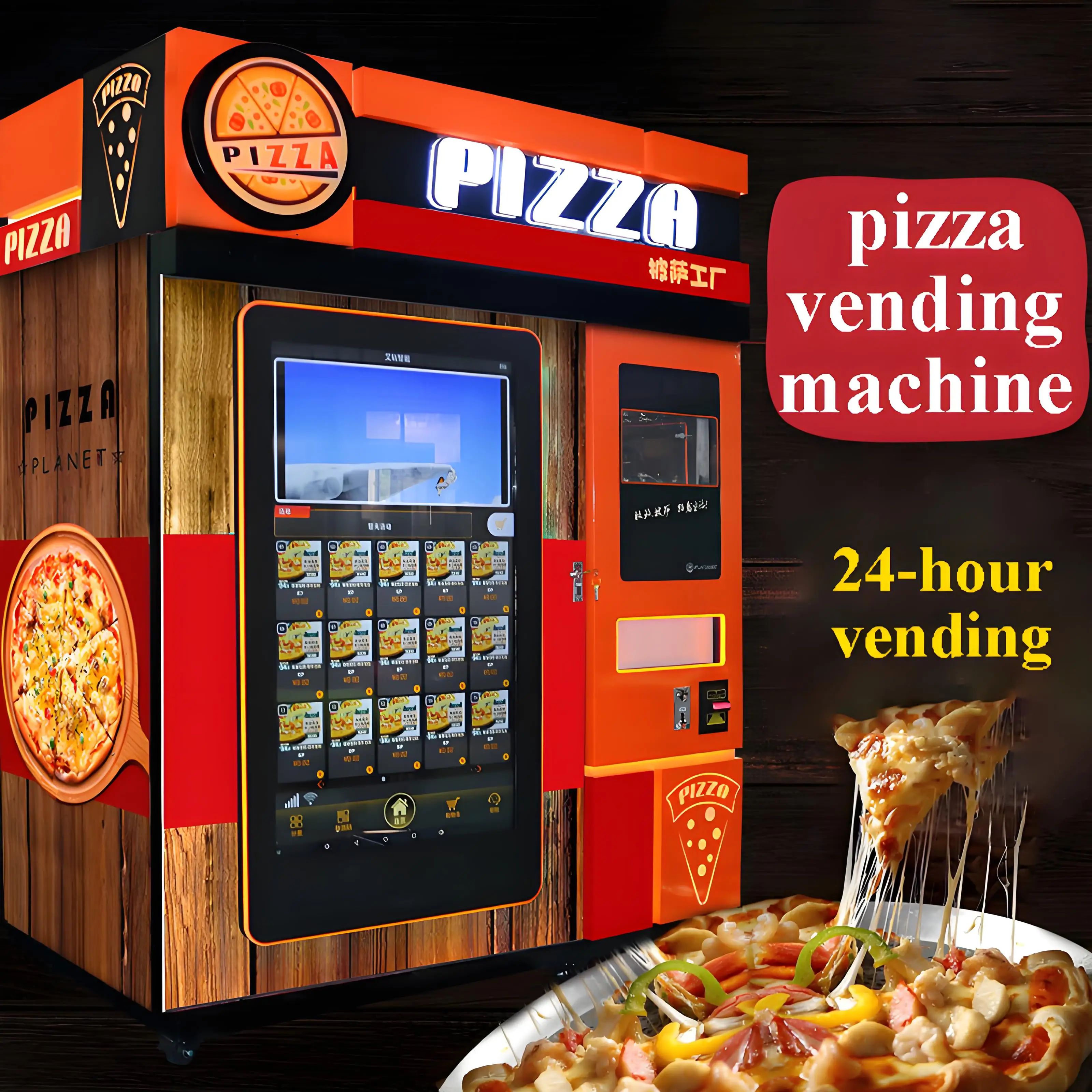 FL Pizza Vending Machine pre‑set baking program for transport hub commercial hot pizza vending gear