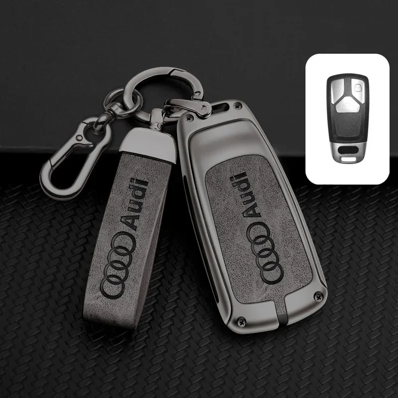 

Zinc Alloy Car Remote Key Case Cover Fob Protector Shell for Audi A4 B9 A5 A6 8S 8W Q5 Q7 4M S4 S5 S7 TT TTS TFSI RS Accessories