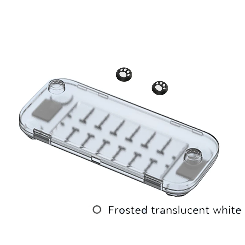 Transparent Full Protection Cover Case for Nintendo Switch 2 Console Storage Box w/ 14 Game Cards Slots and Free Thumb Stick Cap
