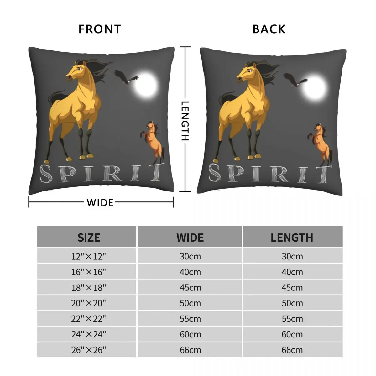 Spirit Stallion Of The Cimarron Pillowcase Polyester Linen Velvet Printed Zip Decorative Room Cushion Cover 45x45