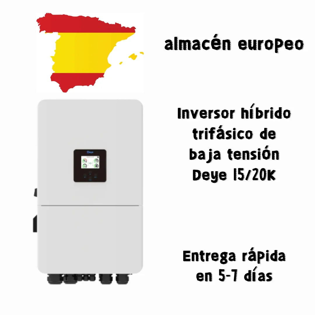 Free Delivery DDP Price Germany Stock Solar Power for SUN-15/20K-SG05LP3-EU Three Phase Hybrid Inverter Home Storage System 98%