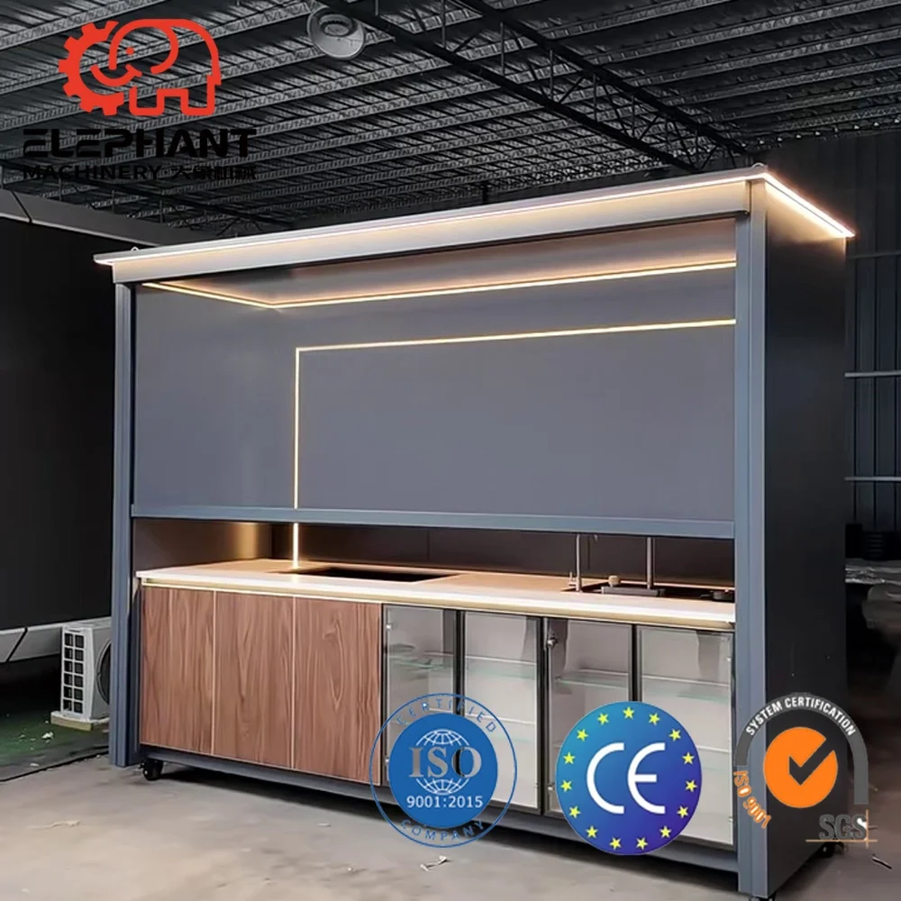 New Arrivals Customized Waterproof Eco-Friendly Outdoor Kitchen BBQ Grill Shed Stainless Steel Flame Safety Device Modern Design