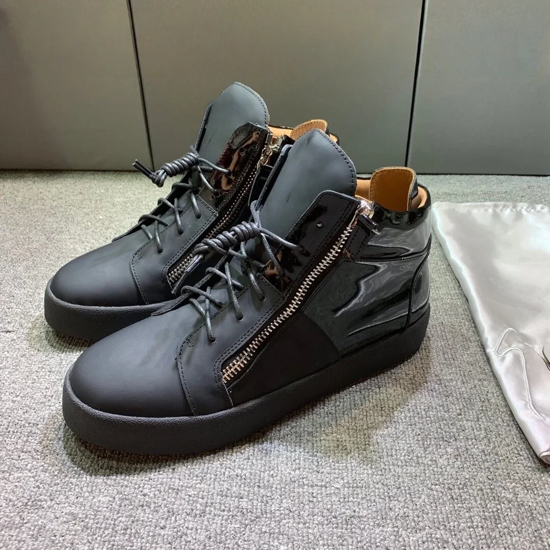 

New Fashion Casual Sneakers for Men Brand Designer Women High-top Tennis shoes 35-48 Luxury Real Leather GZ Sports G1091