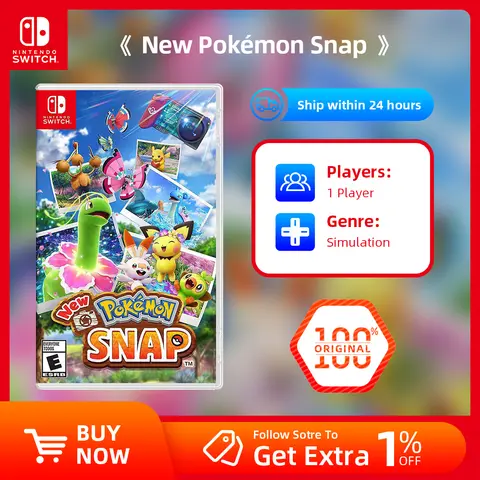 Nuovo originale Pokemon Snap Offerte di giochi per Nintendo Switch Simulatore di schede di gioco fisico originale Genere di gioco per Switch OLED Lite