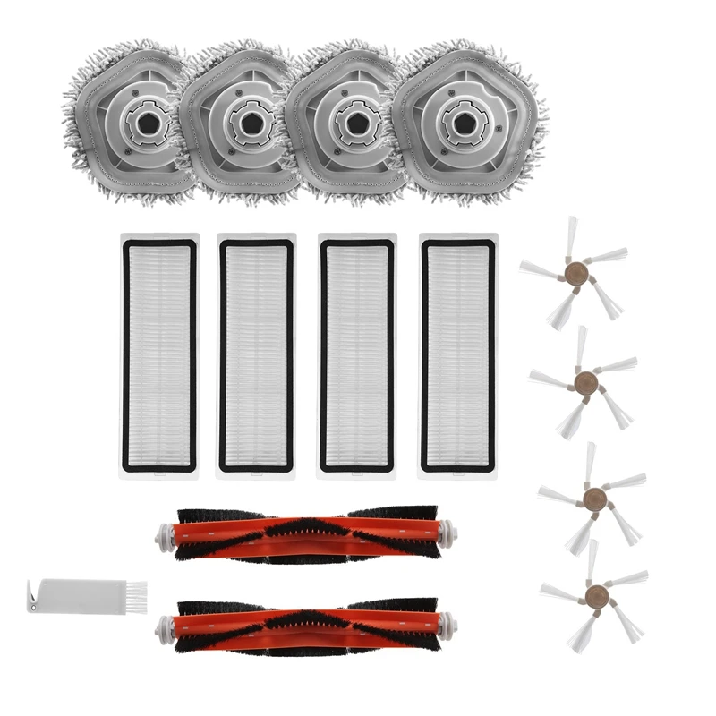 AC66 لـ Dreame Bot W10 جهاز آلي لتنظيف الأتربة ملحقات فرشاة جانبية رئيسية قابلة للغسل فلتر HEPA ممسحة قطع غيار القماش