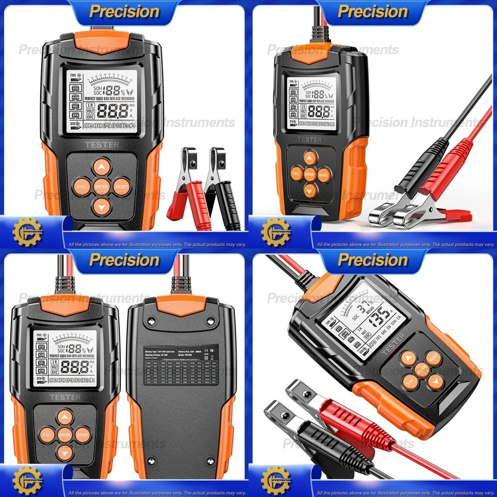

Тестер автомобильных аккумуляторов 2026 года, 12В/24В, измеритель CCA и внутреннего сопротивления для диагностики автомобилей, мотоциклов и транспортных средств