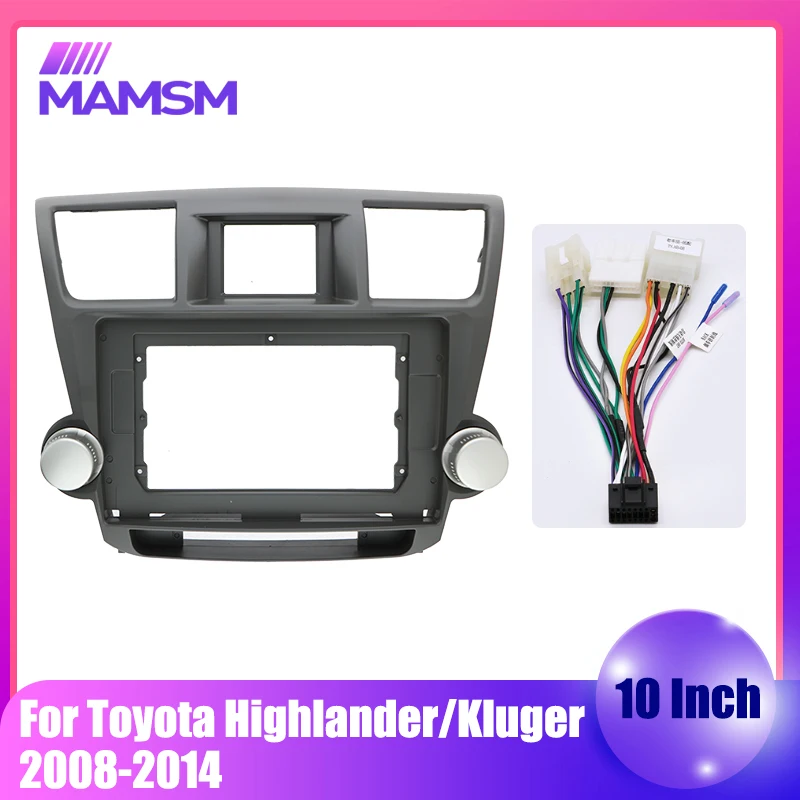 

2 Din Car Fascia Panel Dash Mount Installation Double Din DVD Frame for Toyota Highlander/Kluger 2008-2014