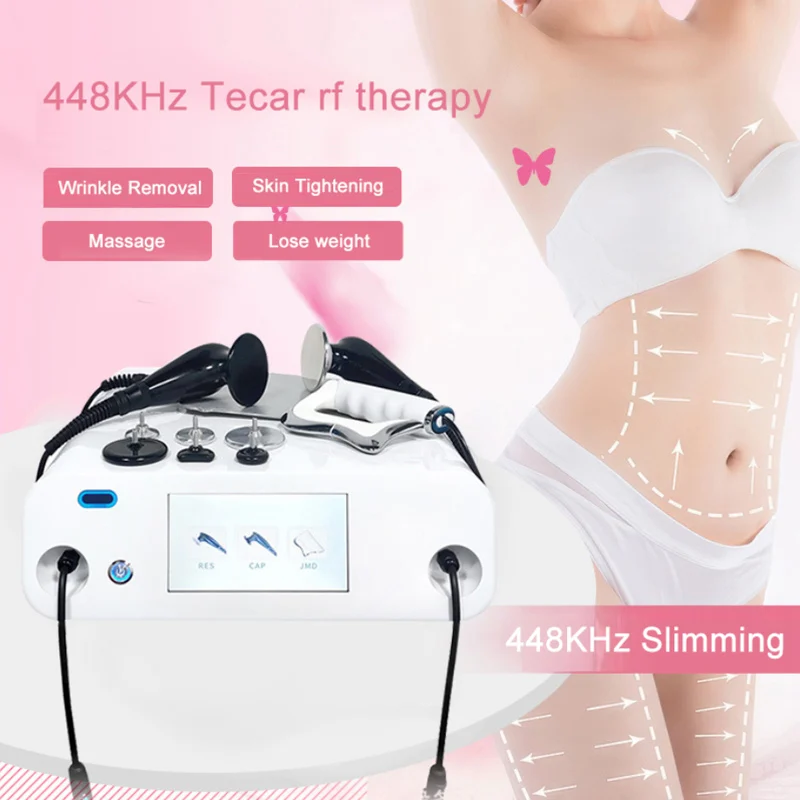 INDIBA 448KHZ RF Monopolar CET RET Tecar Physical Therapy Weight Loss Diathermy Pain Management Machine