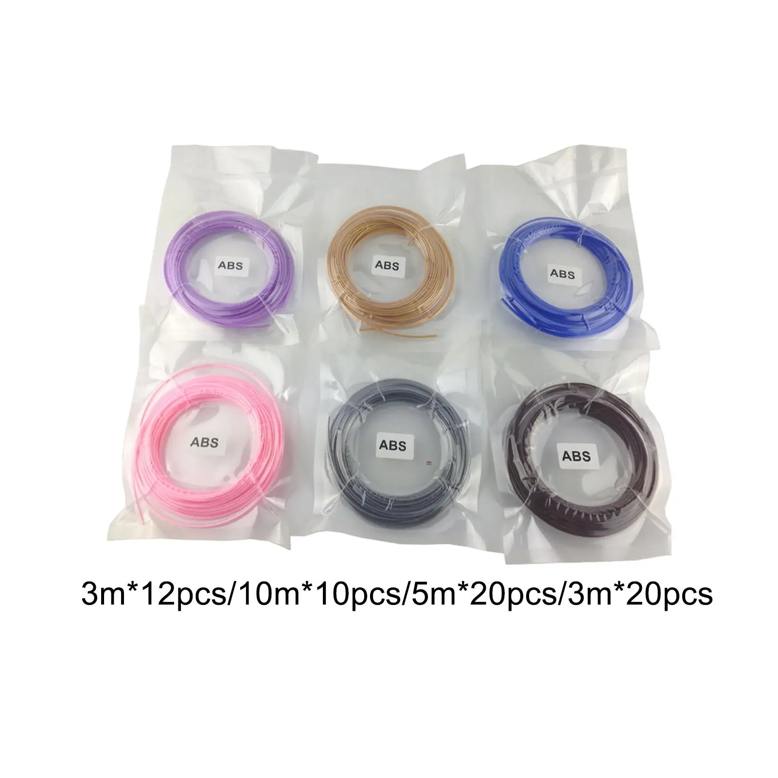 3D Printer Filament Refills Accessory Easy to Use Random Multicolor 1.75mm