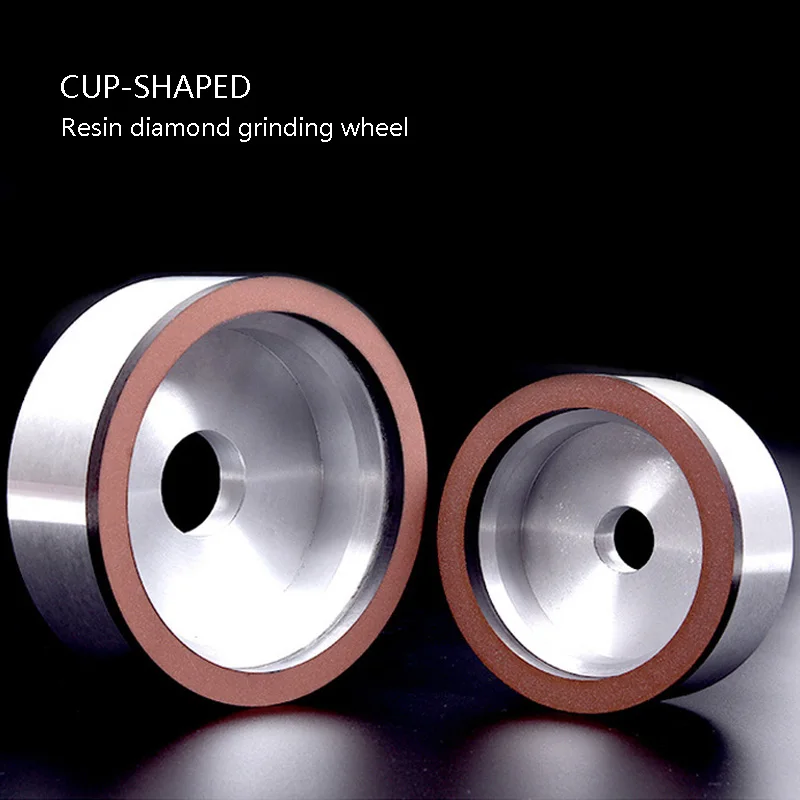 

Алмазный шлифовальный круг из смолы в форме чашки, диаметр 50/75/80/100 мм для ножа для резьбы, фреза, шлифовка из сплава, вольфрамовая сталь