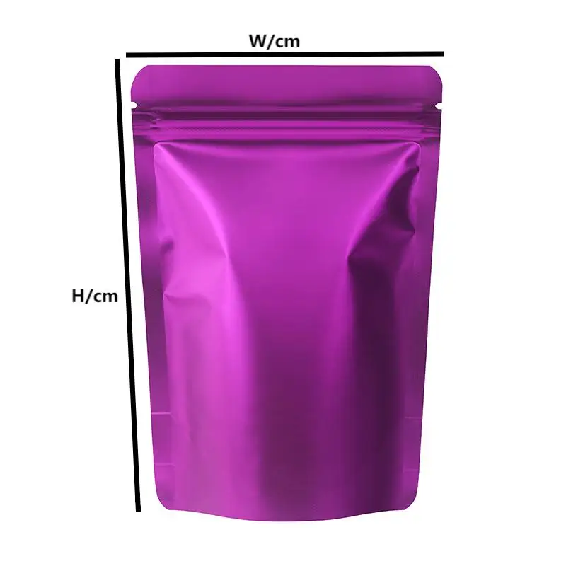 Sacs anti-odeur de couleur mate, 50 pièces, sacs auto-scellants à fermeture éclair, stockage de grains de café et de thé, sacs Mylar scellés