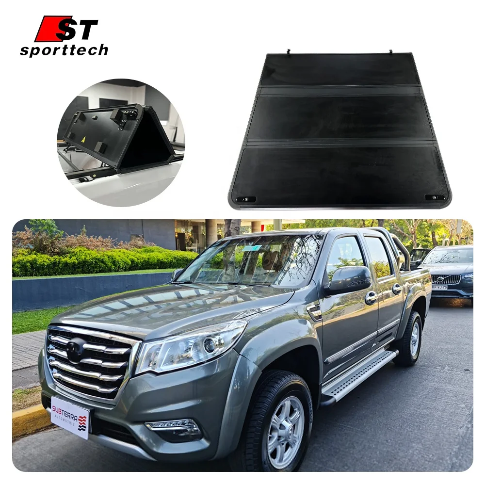 high quality car accessories hard tri-fold tonneau cover for great wall poer cannon  wingle 6 truck tonneau cover