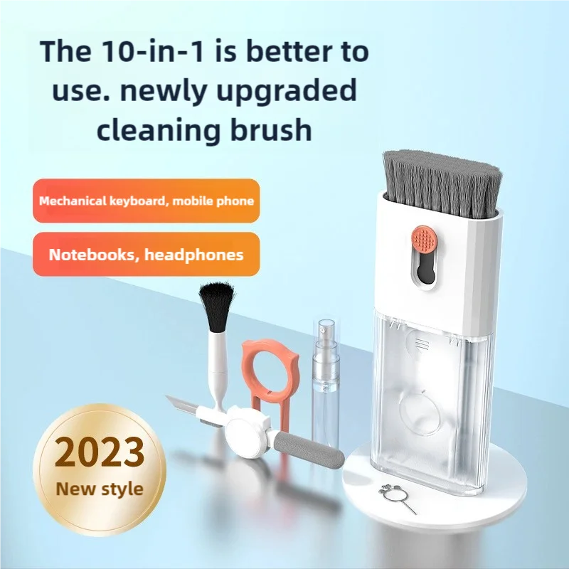 مجموعة تنظيف متعددة الوظائف مطورة لسماعات الأذن، قلم تنظيف لسماعات الأذن، تنظيف لوحة المفاتيح، تنظيف الكمبيوتر
