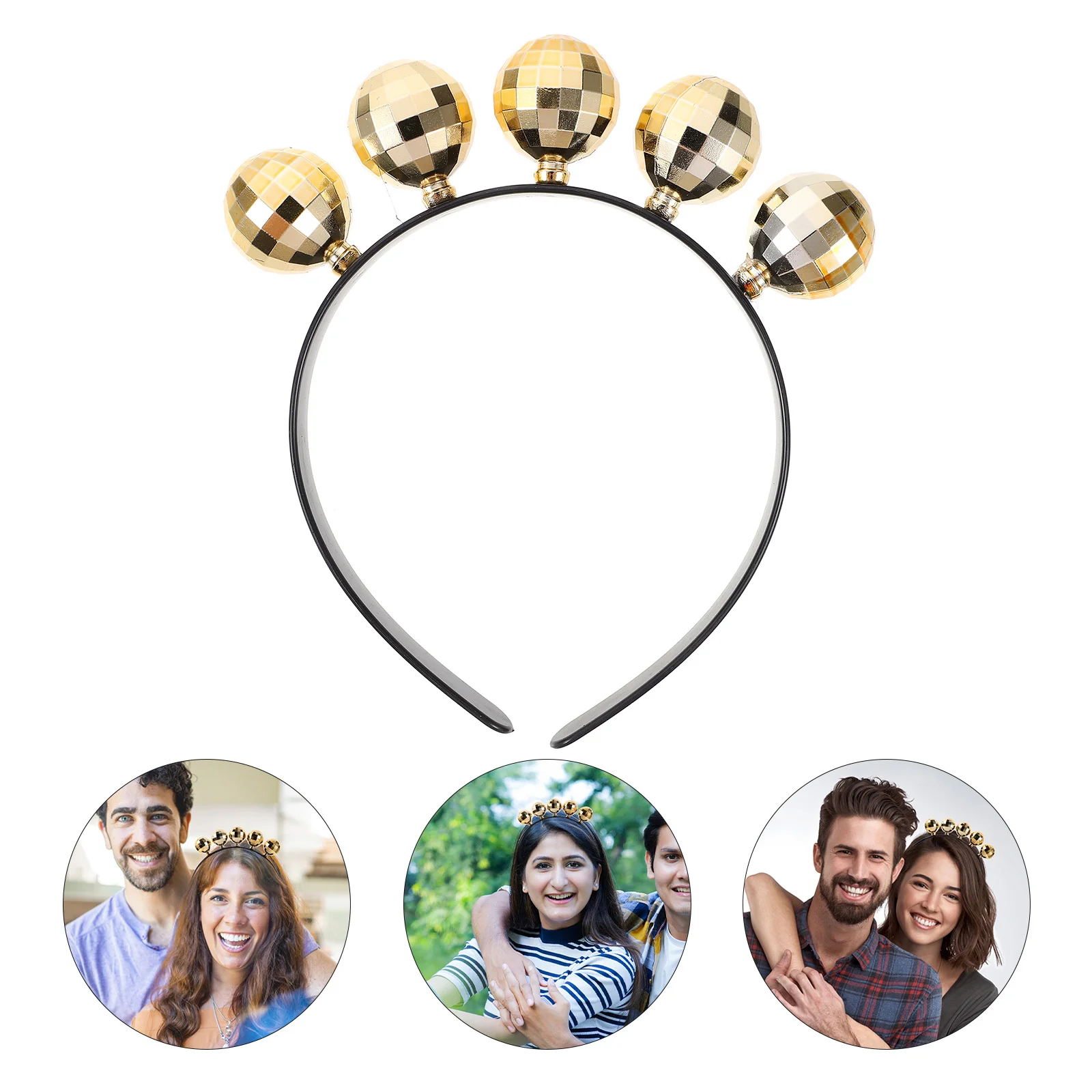 

Disco Ball Headband Party Hair Accessories Unique Decor Decorative Cosplay Decoration Stage Prop for Headbands