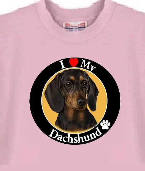 

Dog T Shirt Men Women - I Love My Dachshund - Also Sweatshirt Available