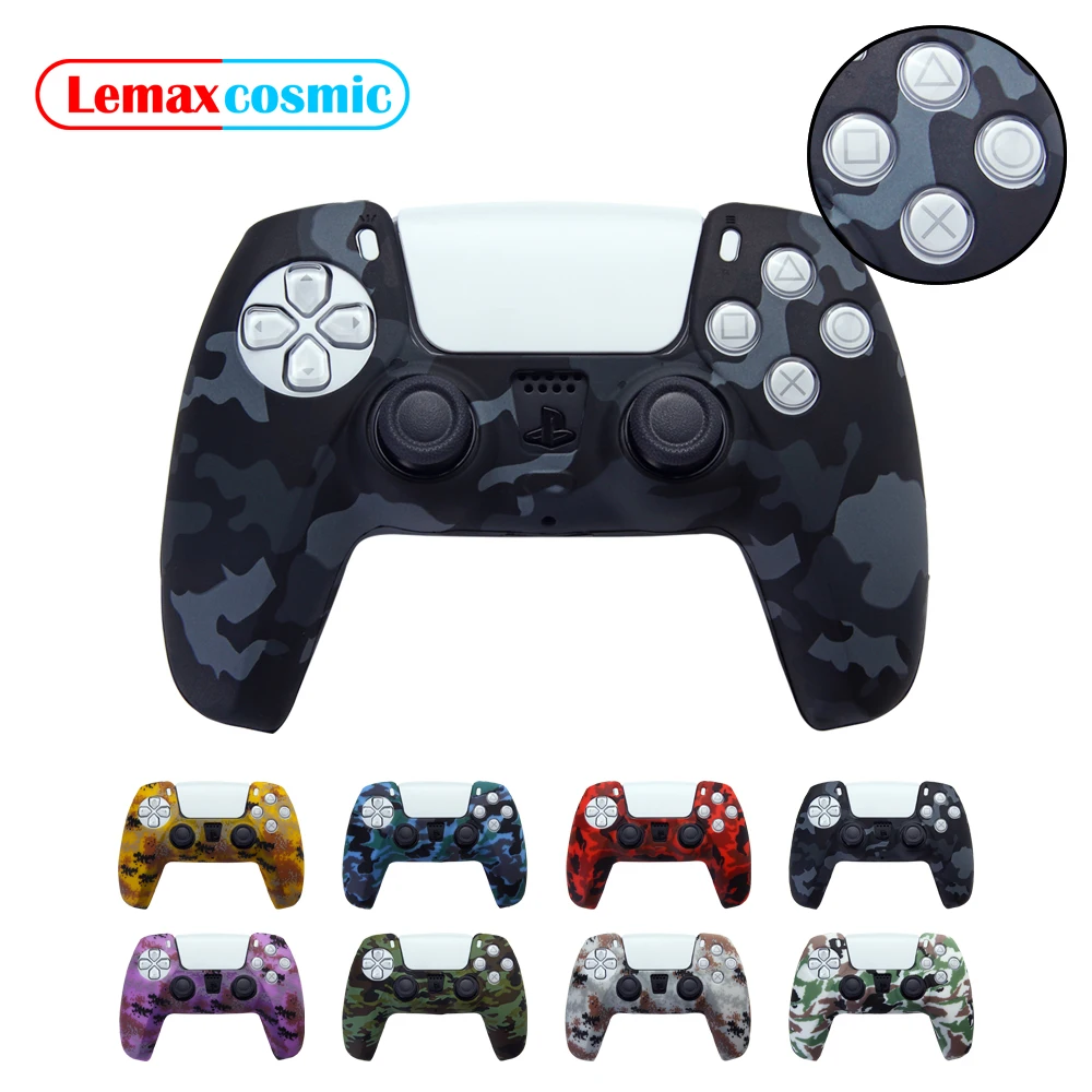 Silicone Controller Protective Waterproof Housing Shell Camouflage Case Cover Gamepad Console Skin For Sony Playstation 5 PS5