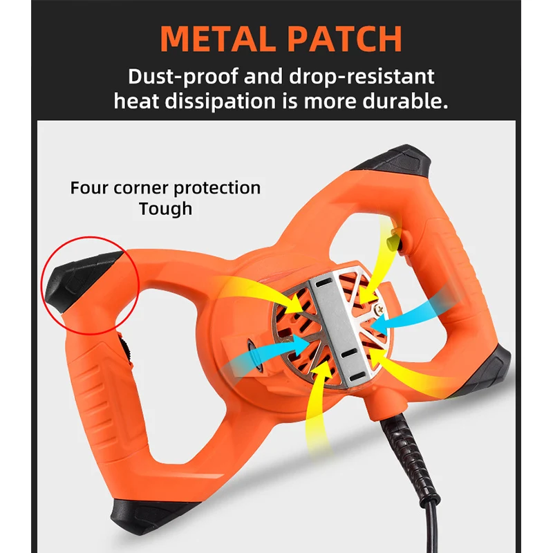 خلاط اسمنت كهربائي 220 فولت طلاء الاسمنت الجص هاون آلة خلط طلاء خلاط عالية الطاقة مع 6 سرعة قابلة للتعديل #5