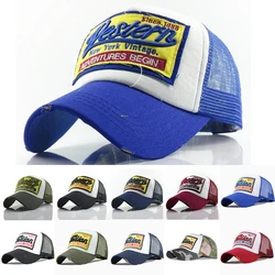 Sombreros de camionero vintage de Nueva York occidental para hombres y mujeres desde 1985, gorras de béisbol bordadas de malla transpirable, gorra Snapback de verano para papá