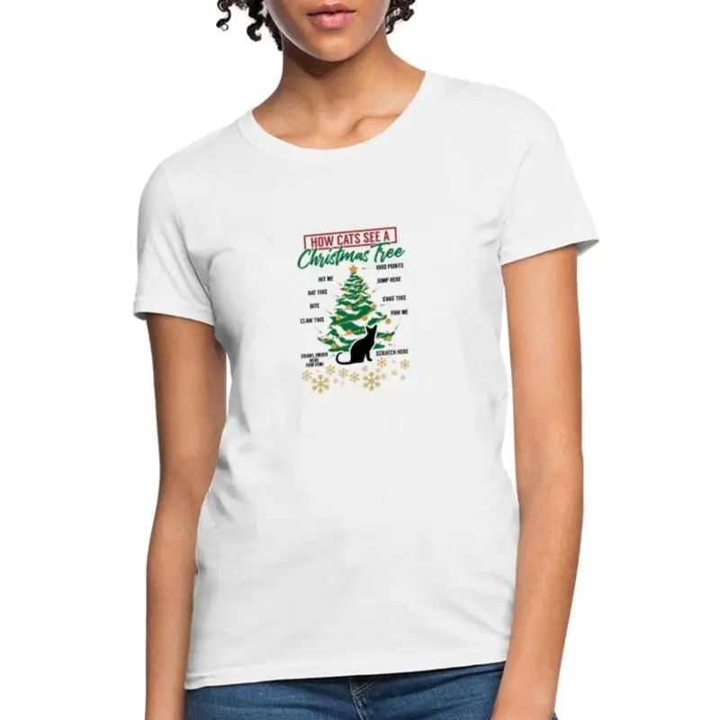 

How Cats See A Christmas Tree Women's T Shirt