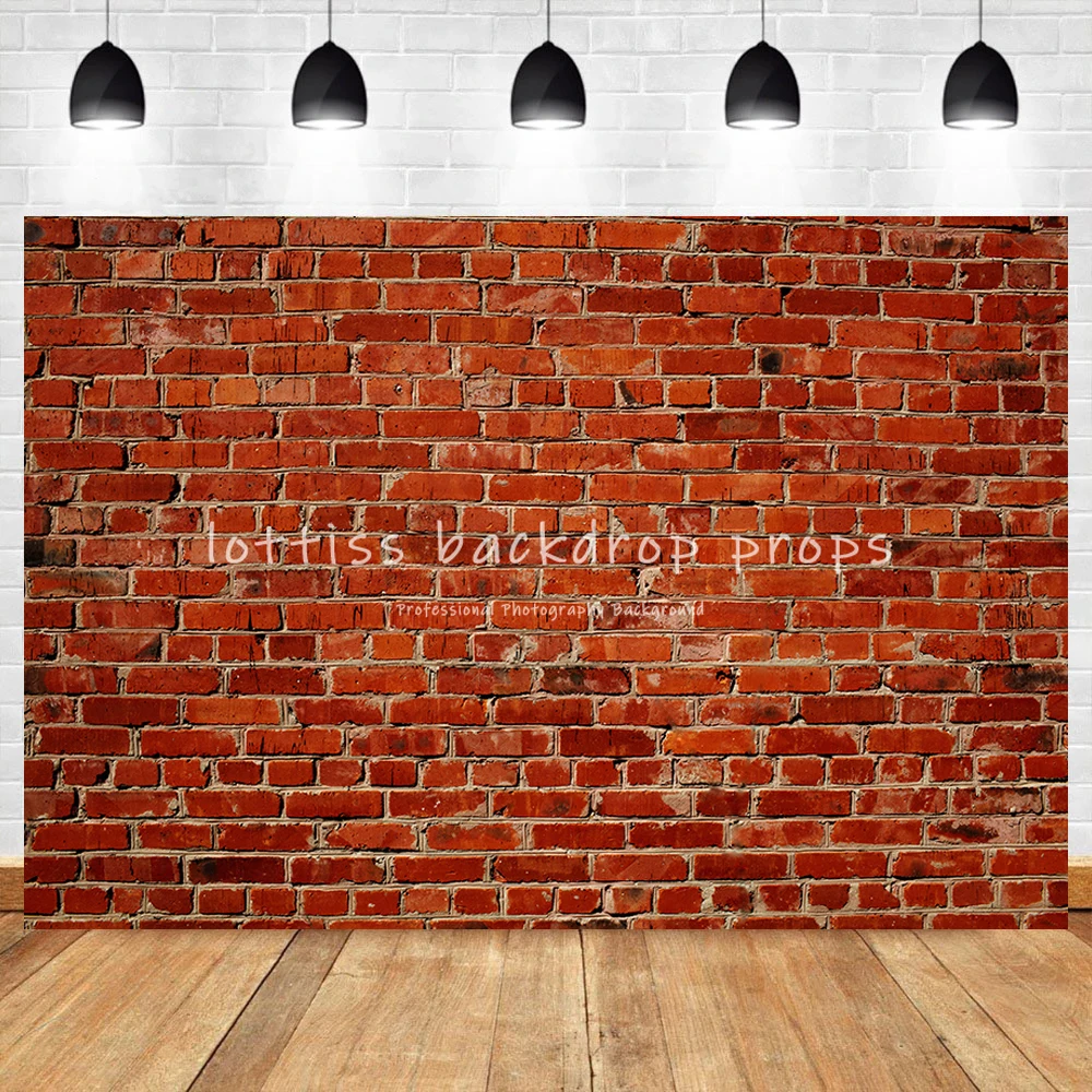 Brick Wall Vinyl Backdrops Old Red Brick-wall Wallpaper Adult Pregant Portrait Child Birthday Photo Decor Photography Background