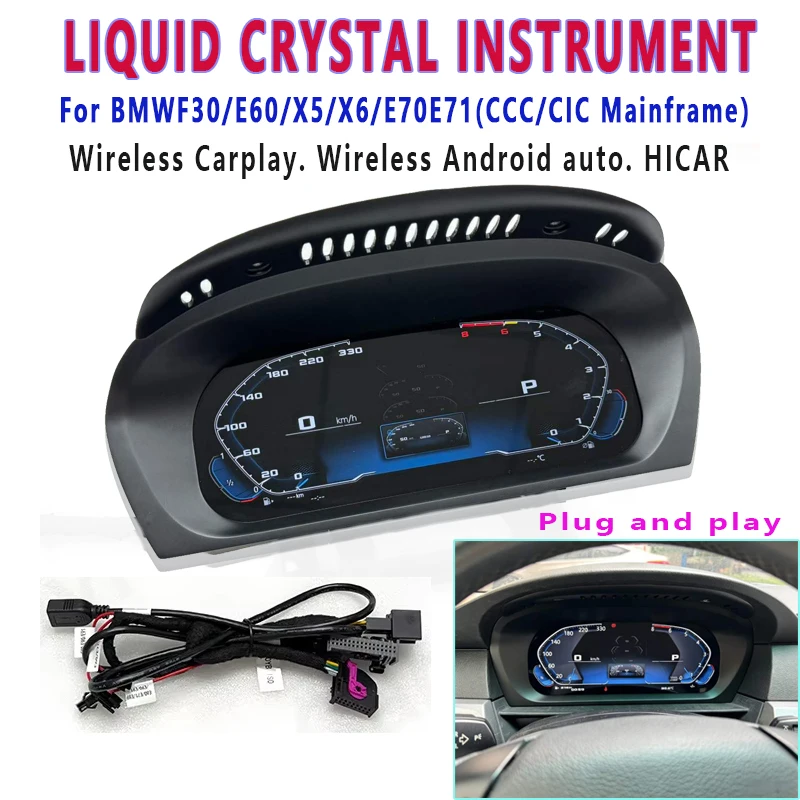 

Integrated LCD meter 10.25” support wireless carplay Android Auto HICAR For BMW F30 X5 E60 E70 X6 E71 Original System CCC CIC