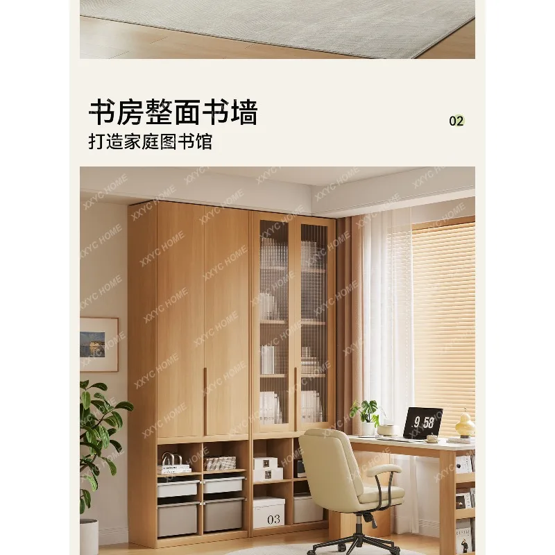 XX modular combination bookcase living room study whole wall integrated bookcase with glass door