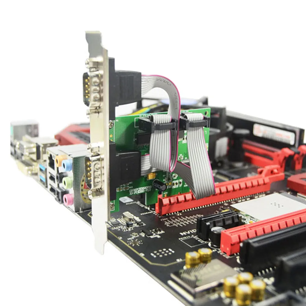 Placa pcie para 4 portas seriais, porta com de grau industrial, sinal rs232, 1 pino/9 pinos, fonte de alimentação db9 pinos wch384 chipset