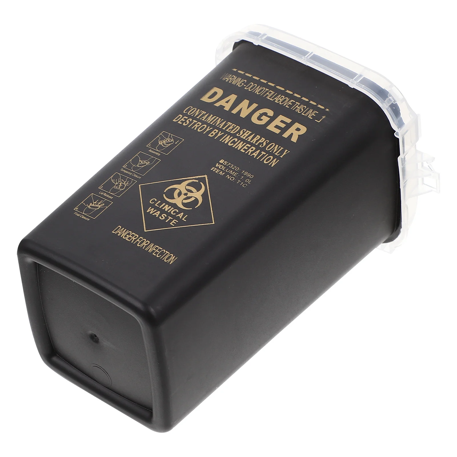 

Высокопрочный контейнер для острых точек, пластиковая настольная банка для острых точек для удаления игл, профессиональный тату-магазин, банка для использования