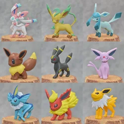 Pokemon Sylveon Eevee Glaceon Umbreon Miniature Collection Toy Cute Cartoon PVC Action Figure Model Decor Kid Fans Birthday Gift