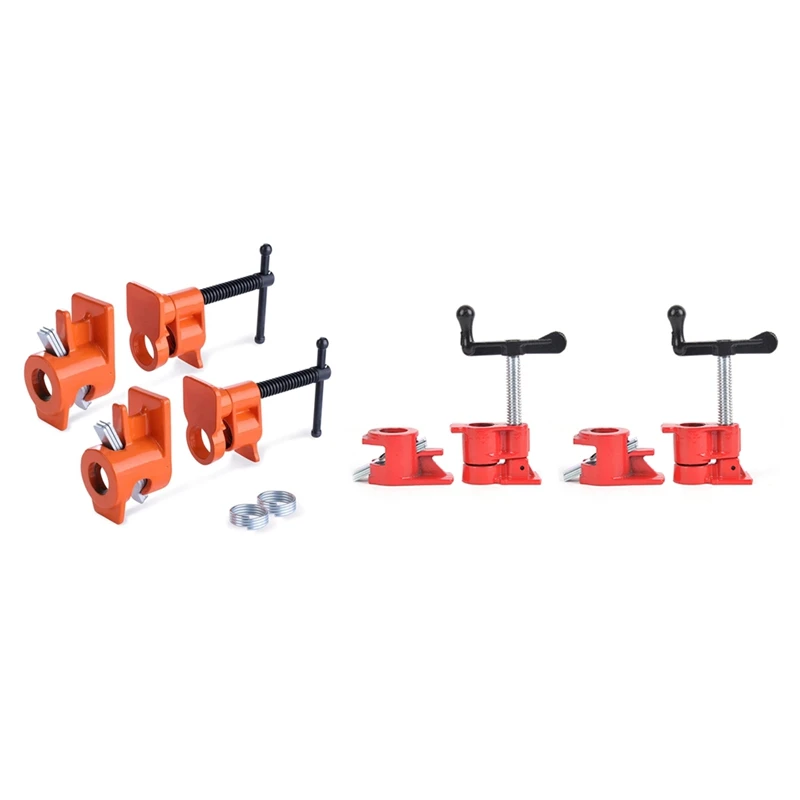 

Wood Gluing Pipe Clamp Fixture For 3/4Inch Black Pipe Water Pipe Clamp Woodworking Puzzle Piece Clamp Pipe Clamp, Red Durable