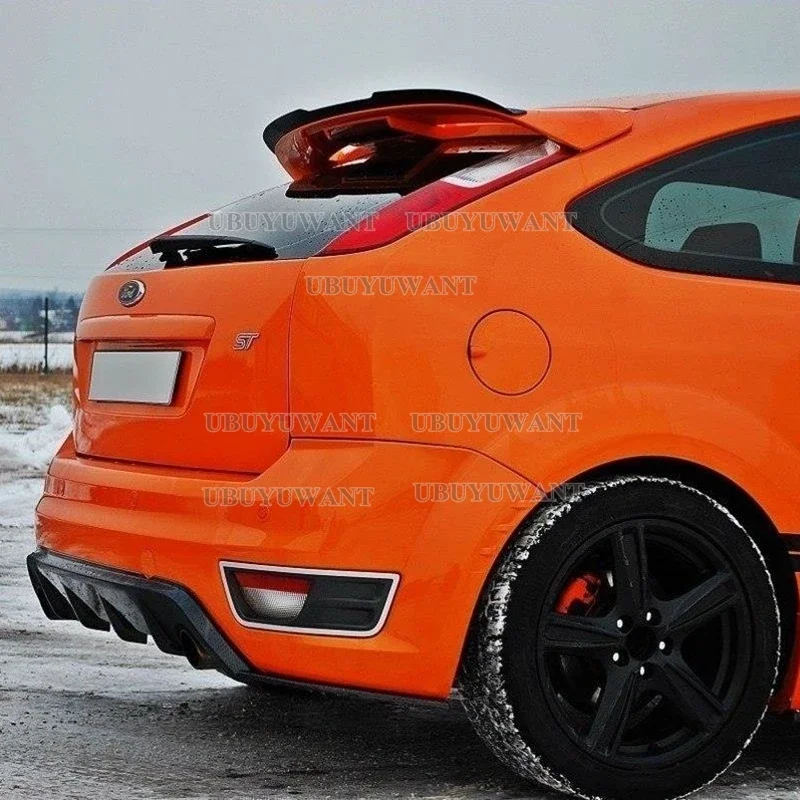 For Ford Focus ST MK2 MK2.5 Hatchback High Quality ABS Material Top Spoiler Wing Trunk Lip Boot Cover Car Styling