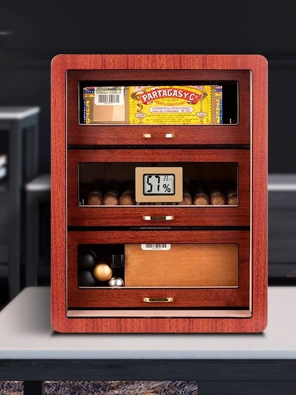 Zigarre, Kastenthermometer, Luftbefeuchter, Klavierlack, Zedernzigarrenkabine