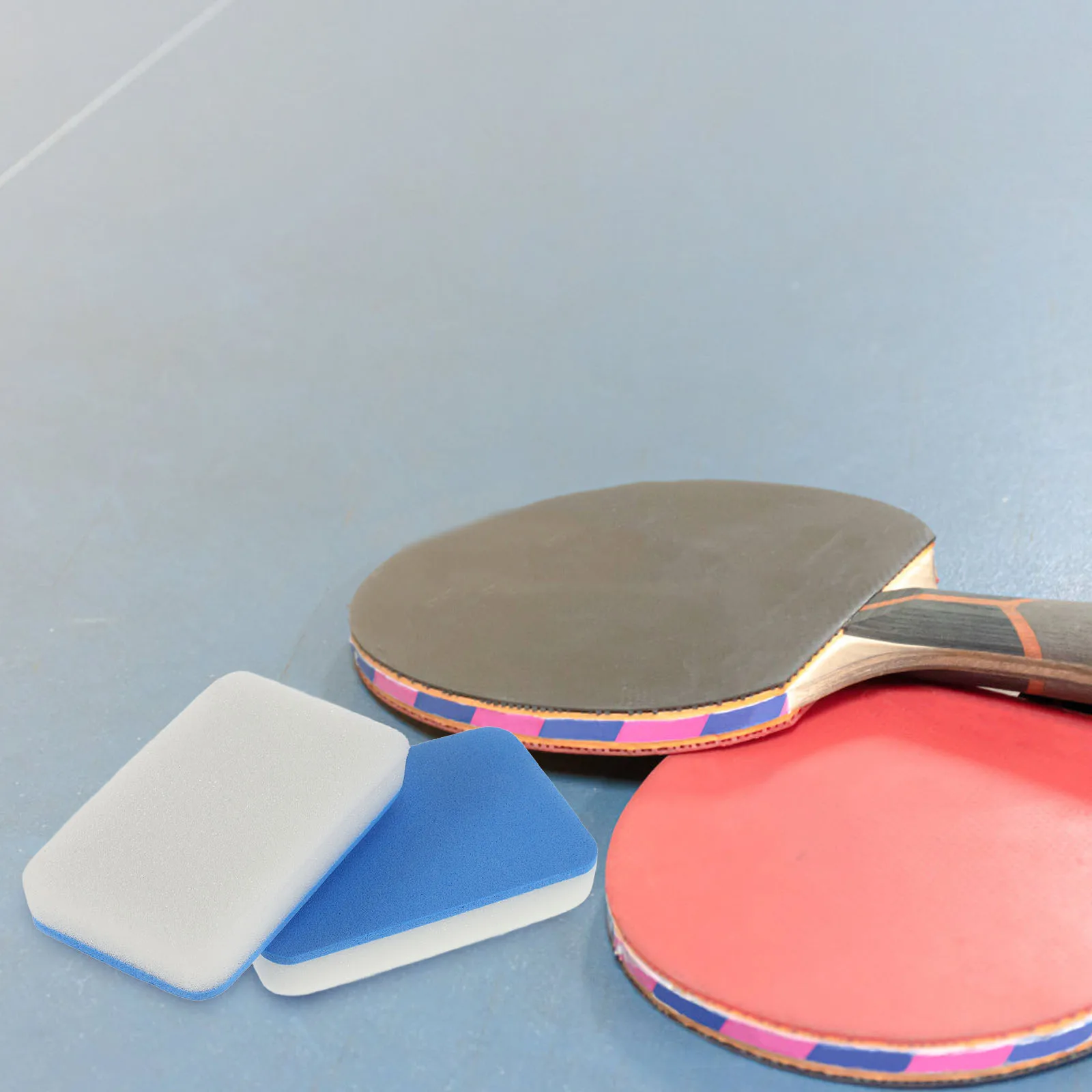 2 Pcs Paddle Cleaner Racket Cleaning Scrubber Scrubbing Brush Outdoor Table Tennis Bat Sponge Portable